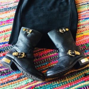 🐘 Winchell Vince Camuto Leather Moto Boots 7.5🐘